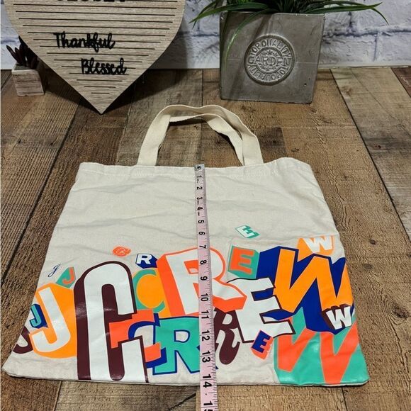 J.Crew Greg Lamarche Limited Edition Graffiti Canvas Summer Beach Tote Bag - Picture 5 of 8